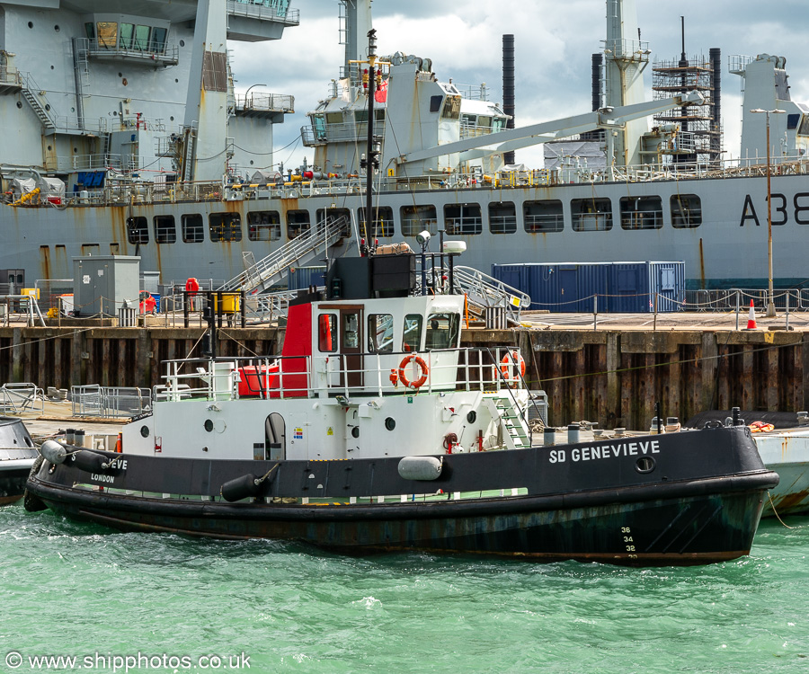 Photograph of the vessel  SD Genevieve pictured in Portsmouth Naval Base on 19th April 2024