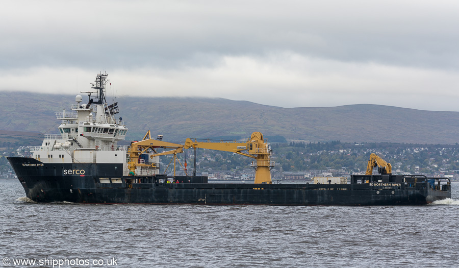 Photograph of the vessel  SD Northern River pictured passing Greenock on 6th October 2019