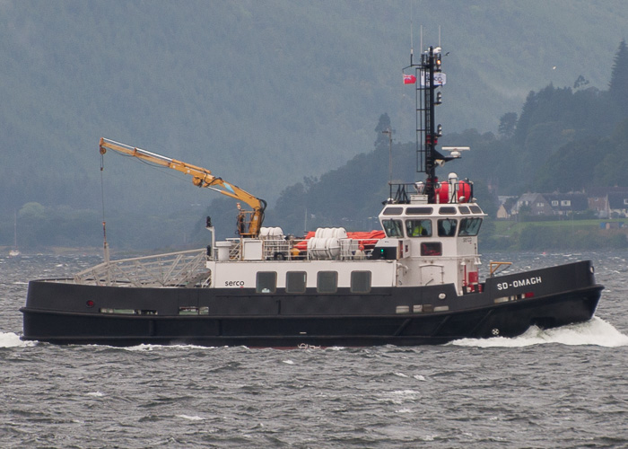 Photograph of the vessel  SD Omagh pictured on the River Clyde on 11th August 2014
