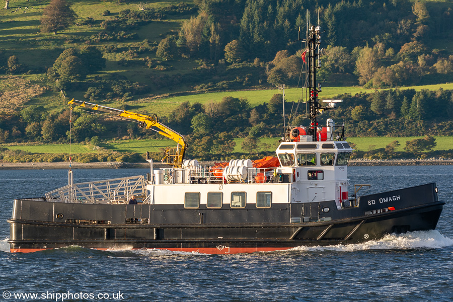 Photograph of the vessel  SD Omagh pictured passing Greenock on 28th September 2022