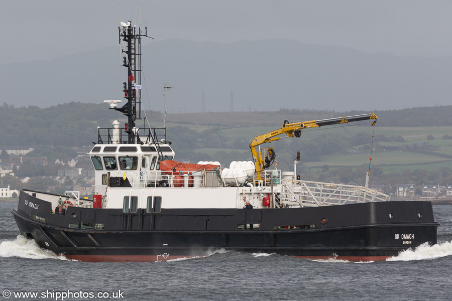 Photograph of the vessel  SD Omagh pictured passing Greenock on 28th September 2023