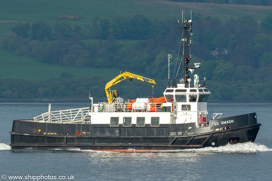Photograph of the vessel  SD Omagh pictured passing Greenock on 9th May 2024