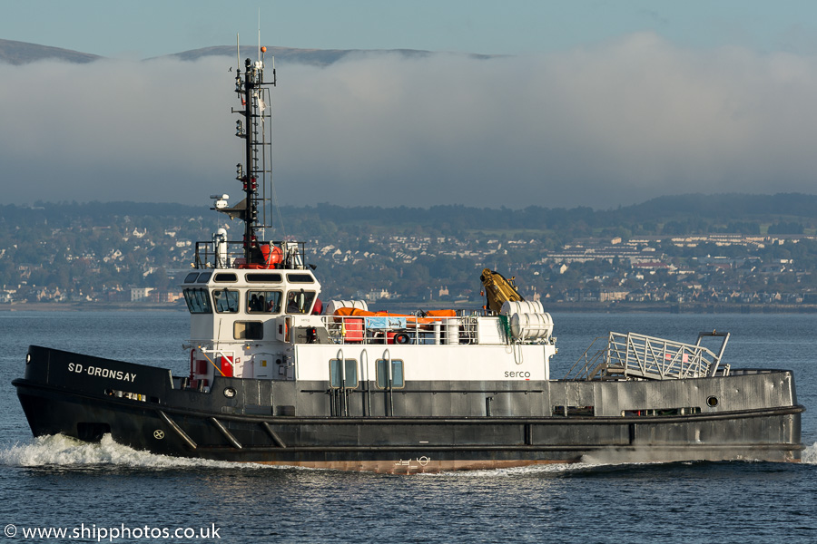 Photograph of the vessel  SD Oronsay pictured passing Greenock on 10th October 2016