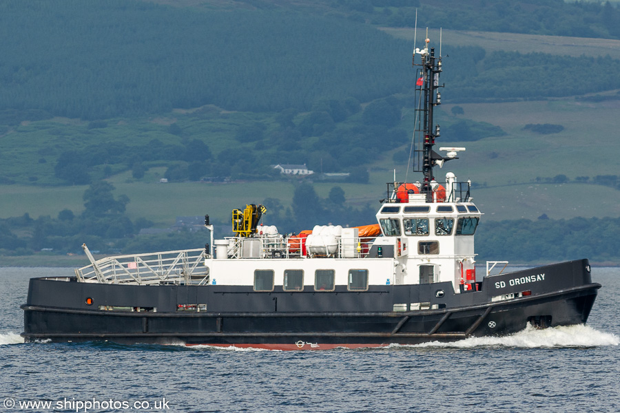 Photograph of the vessel  SD Oronsay pictured passing Greenock on 16th July 2021