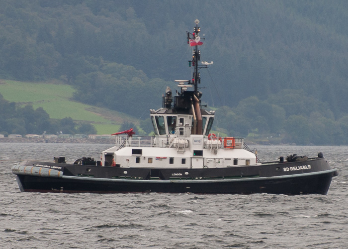 Photograph of the vessel  SD Reliable pictured on the River Clyde on 11th August 2014