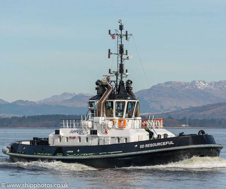 Photograph of the vessel  SD Resourceful pictured passing Greenock on 26th March 2017