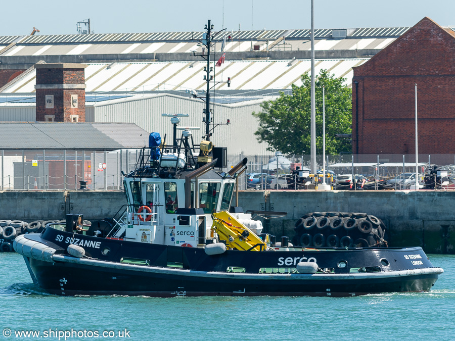 Photograph of the vessel  SD Suzanne pictured in Portsmouth Harbour on 7th July 2023