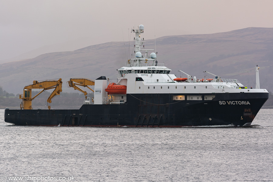 Photograph of the vessel  SD Victoria pictured passing Greenock on 23rd March 2023
