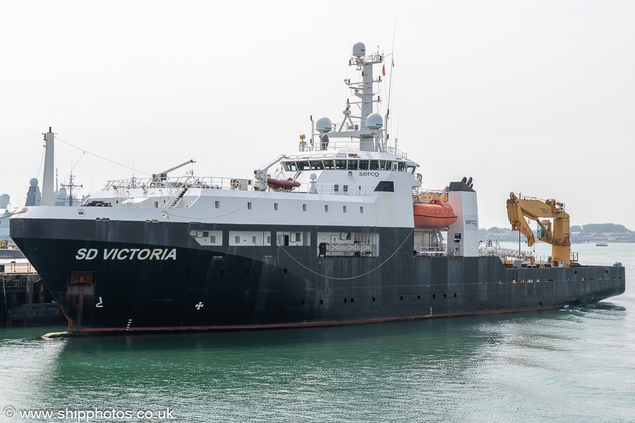 Photograph of the vessel  SD Victoria pictured in Portsmouth Naval Base on 26th April 2025