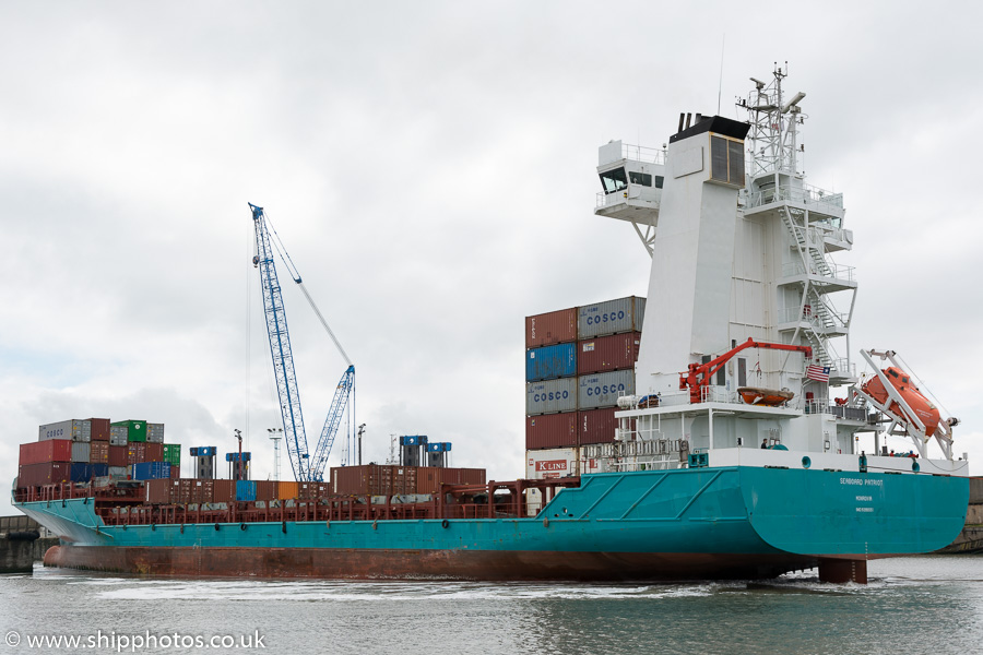 Photograph of the vessel  Seaboard Patriot pictured leaving Gladstone Lock, Liverpool on 20th June 2015