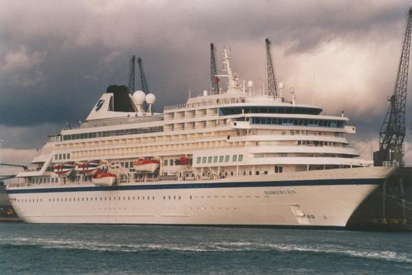 Photograph of the vessel  Seabourn Sun pictured in Southampton on 25th November 1999