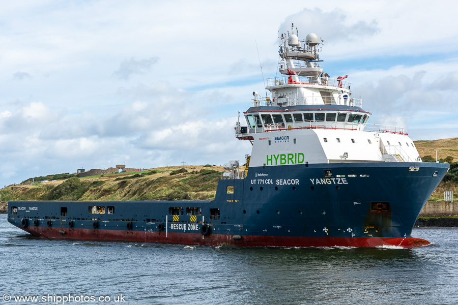 Photograph of the vessel  Seacor Yangtze pictured arriving at Aberdeen on 11th September 2024