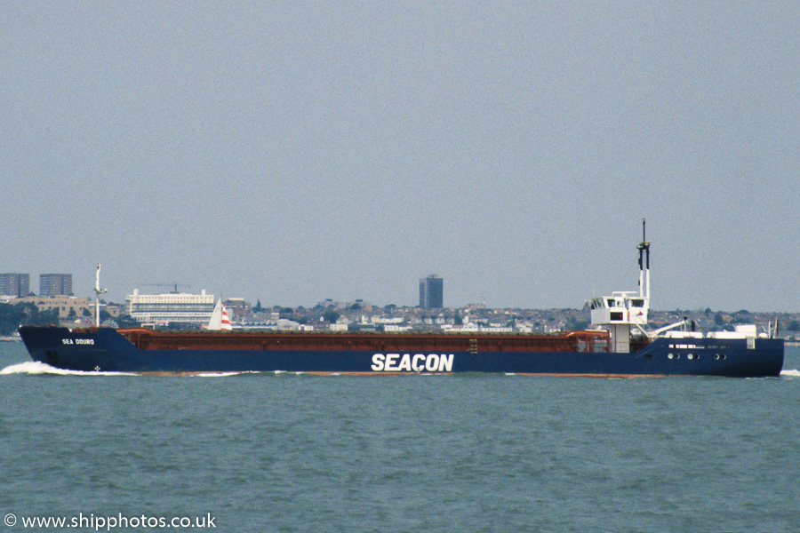 Photograph of the vessel  Sea Douro pictured on the River Thames on 17th June 1989