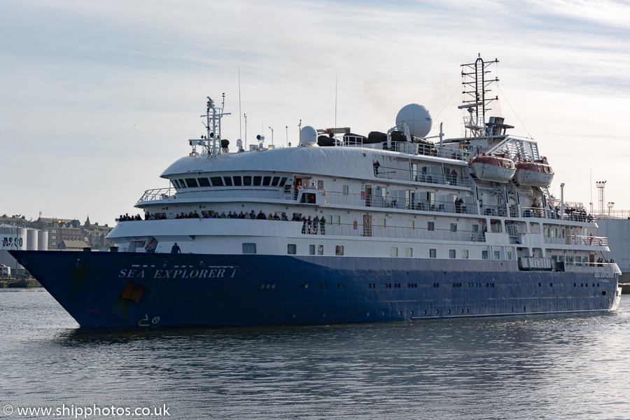 Photograph of the vessel  Sea Explorer I pictured departing Aberdeen on 22nd May 2015
