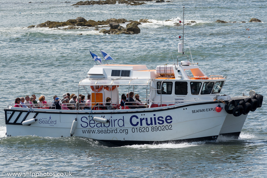 Photograph of the vessel  Seafari Explorer pictured at North Berwick on 4th July 2015