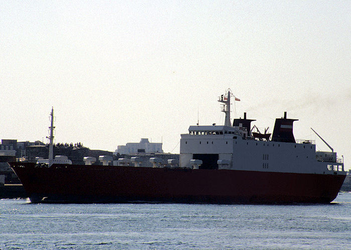 Photograph of the vessel  Seafowl pictured arriving in Portsmouth Harbour on 29th July 1991