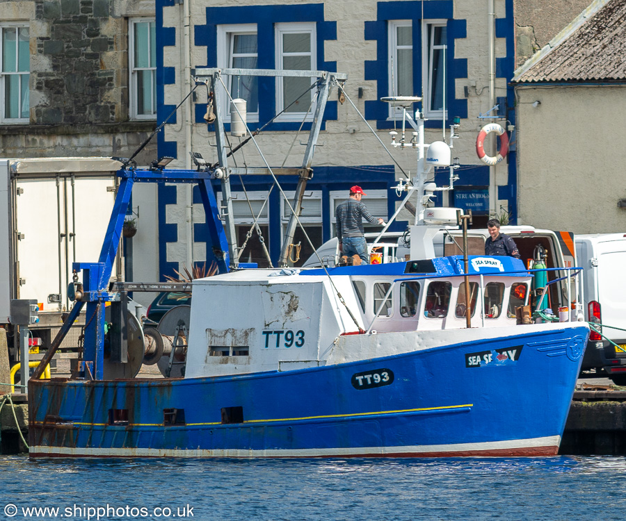Photograph of the vessel fv Sea Spray pictured at Tarbert, Loch Fyne on 10th May 2024