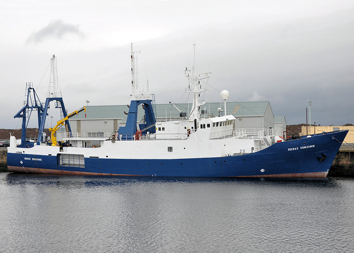 Photograph of the vessel rv Seaway Endeavour pictured in James Watt Dock, Greenock on 23rd September 2011