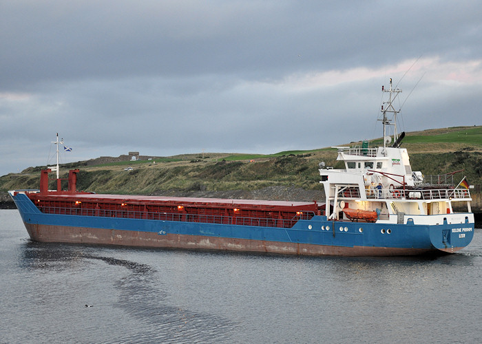 Photograph of the vessel  Selene Prahm pictured departing Aberdeen on 14th September 2012