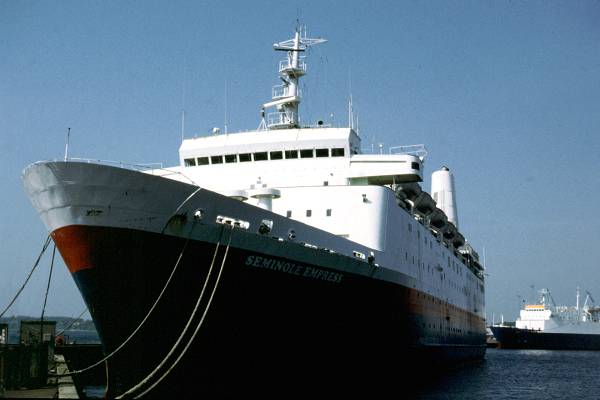Photograph of the vessel  Seminole Empress pictured in Fredericia on 29th May 1998