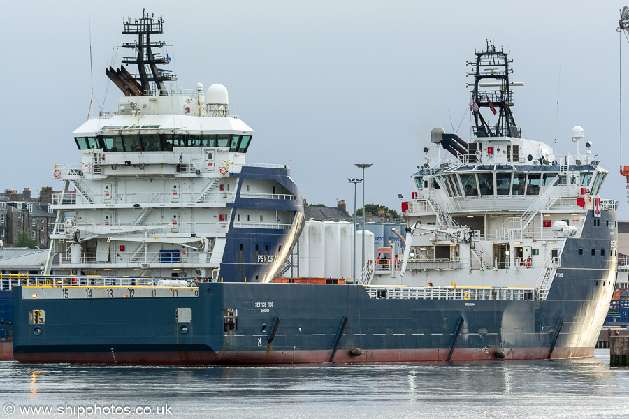 Photograph of the vessel  Service Tide pictured at Aberdeen on 9th September 2024