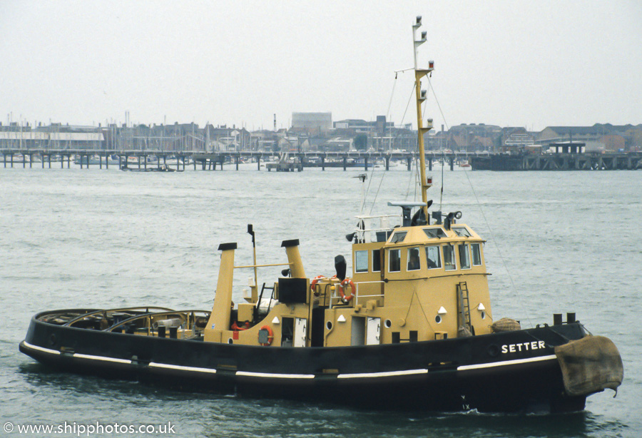 Photograph of the vessel RMAS Setter pictured in Portsmouth Harbour on 5th July 1989