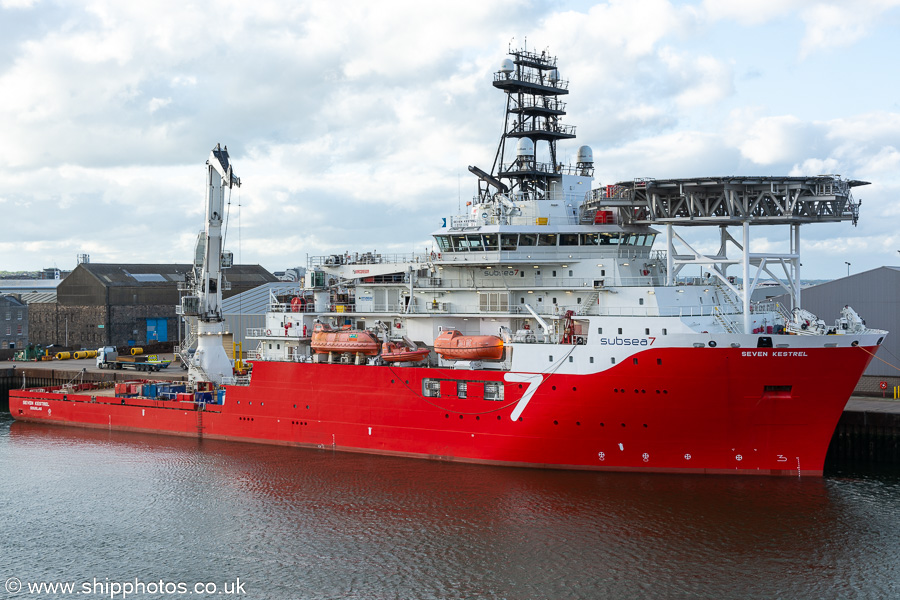 Photograph of the vessel  Seven Kestrel pictured at Aberdeen on 13th May 2022