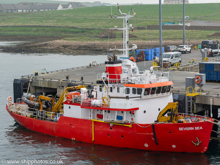 Photograph of the vessel  Severn Sea pictured at Stromness on 13th May 2024