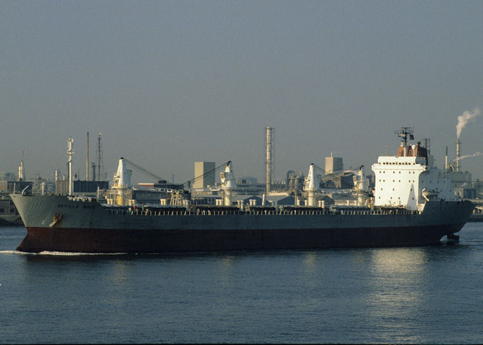 Photograph of the vessel  Sevilla Wave pictured passing Vlaardingen on 15th April 1996