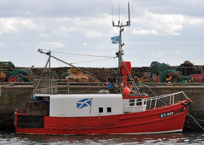 Photograph of the vessel fv Shalimar pictured at Pittenweem on 17th September 2012