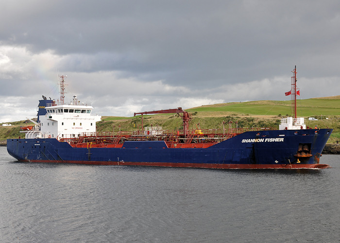 Photograph of the vessel  Shannon Fisher pictured arriving at Aberdeen on 14th September 2012
