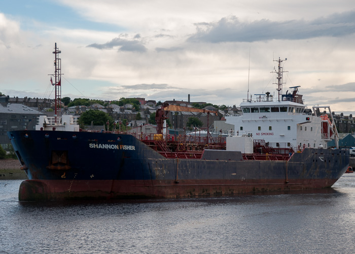 Photograph of the vessel  Shannon Fisher pictured departing Aberdeen on 10th June 2014