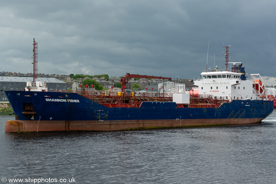 Photograph of the vessel  Shannon Fisher pictured departing Aberdeen on 22nd May 2022