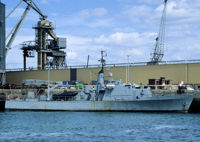 Photograph of the vessel  Sharon pictured at Southampton on 14th August 1997