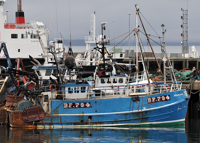 Photograph of the vessel fv Shaulora pictured at Mallaig on 7th April 2012