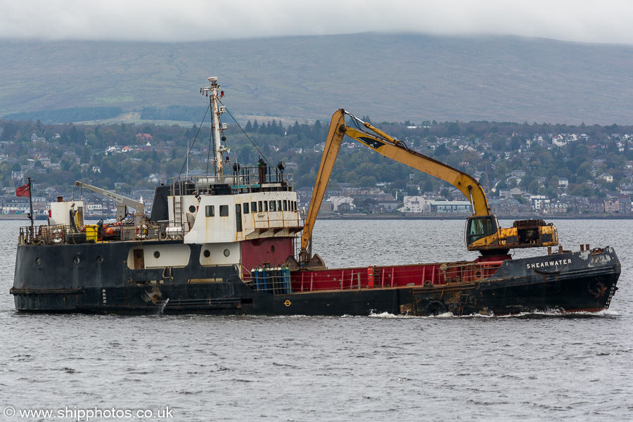 Photograph of the vessel  Shearwater pictured passing Greenock on 5th October 2019