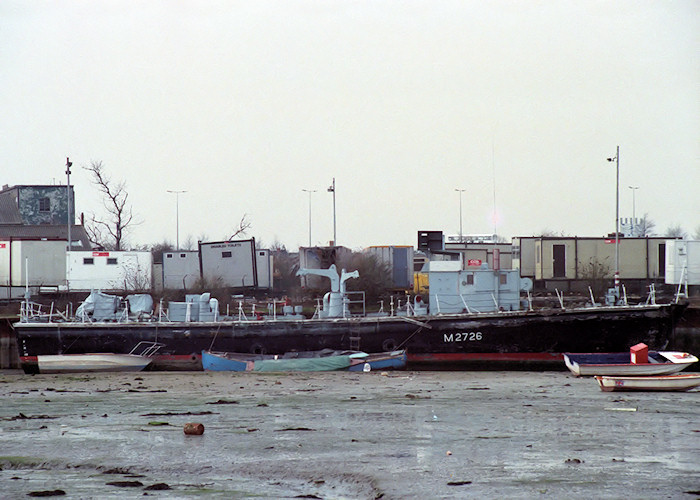XSV Shipham pictured laid up awaiting scrapping at Portsmouth on 27th February 1988