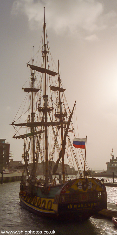 Photograph of the vessel  Shtandart pictured at Gunwharf, Portsmouth on 28th January 2002