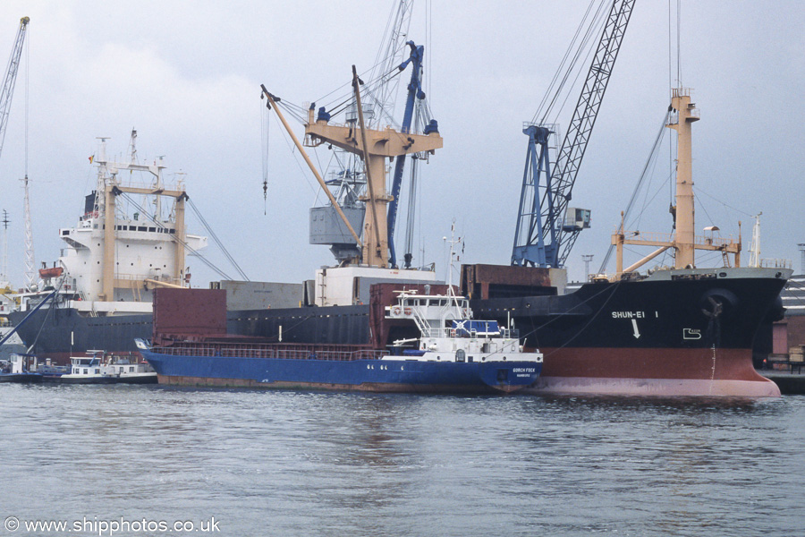 Photograph of the vessel  Shun-Ei I pictured in Churchilldok, Antwerp on 20th June 2002