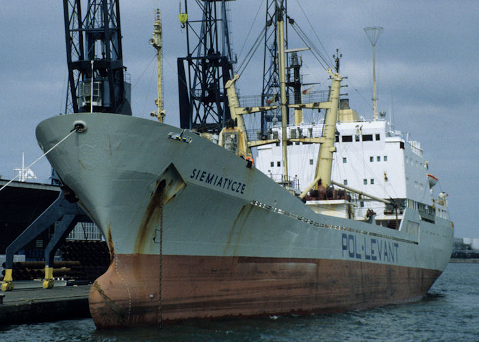 Photograph of the vessel  Siemiatycze pictured in Antwerp on 19th April 1997