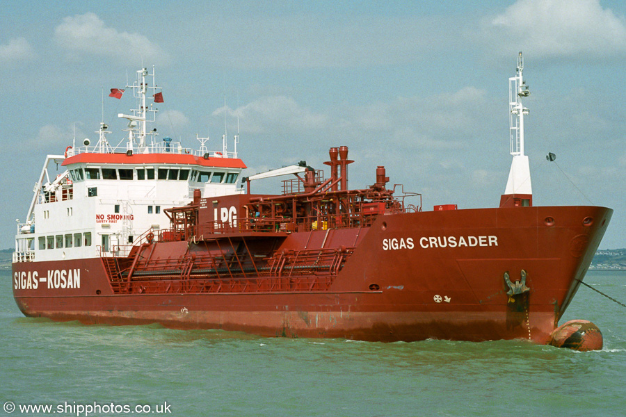 Photograph of the vessel  Sigas Crusader pictured on the River Thames on 16th August 2003
