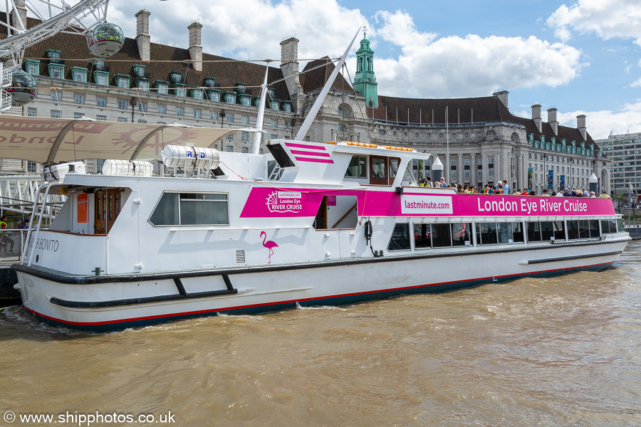Photograph of the vessel  Silver Bonito pictured in London on 6th July 2023