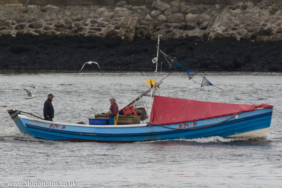 Photograph of the vessel fv Silver Coquet pictured passing North Shields on 20th August 2015