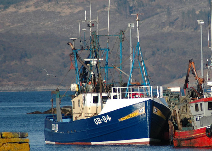 Photograph of the vessel fv Silver Fern pictured at Tarbert, Loch Fyne on 3rd May 2010