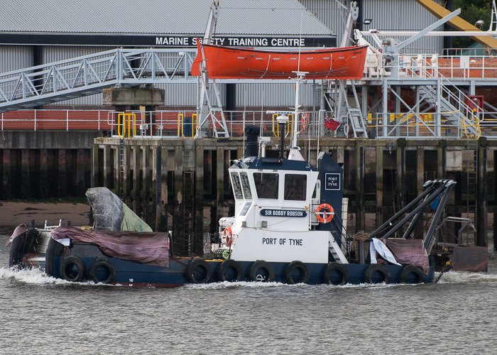 Photograph of the vessel  Sir Bobby Robson pictured passing North Shields on 23rd August 2014