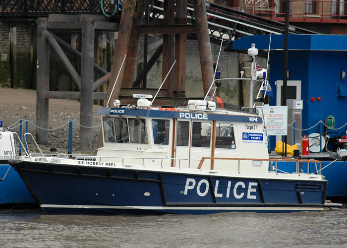 Photograph of the vessel  Sir Robert Peel pictured at Wapping on 1st May 2006