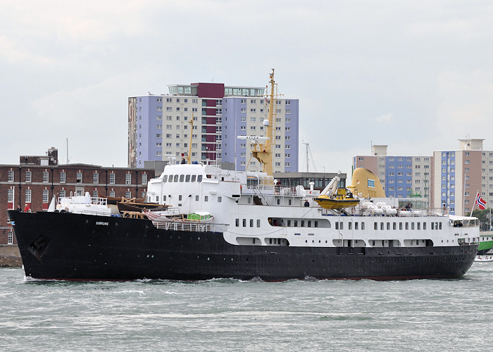 Photograph of the vessel ts Sjøkurs pictured departing Portsmouth Harbour on 21st July 2012