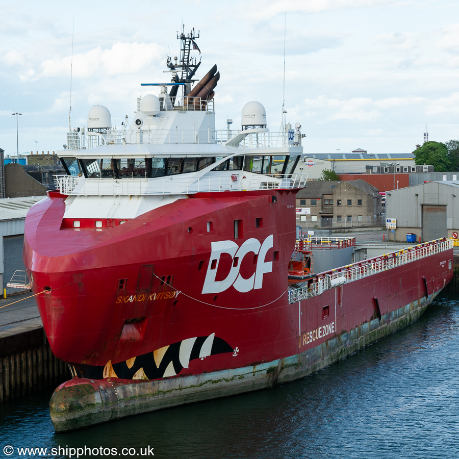 Photograph of the vessel  Skandi Kvitsøy pictured at Aberdeen on 13th May 2022