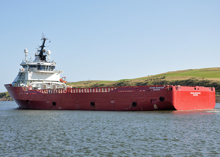 Photograph of the vessel  Skandi Marstein pictured departing Aberdeen on 15th September 2012