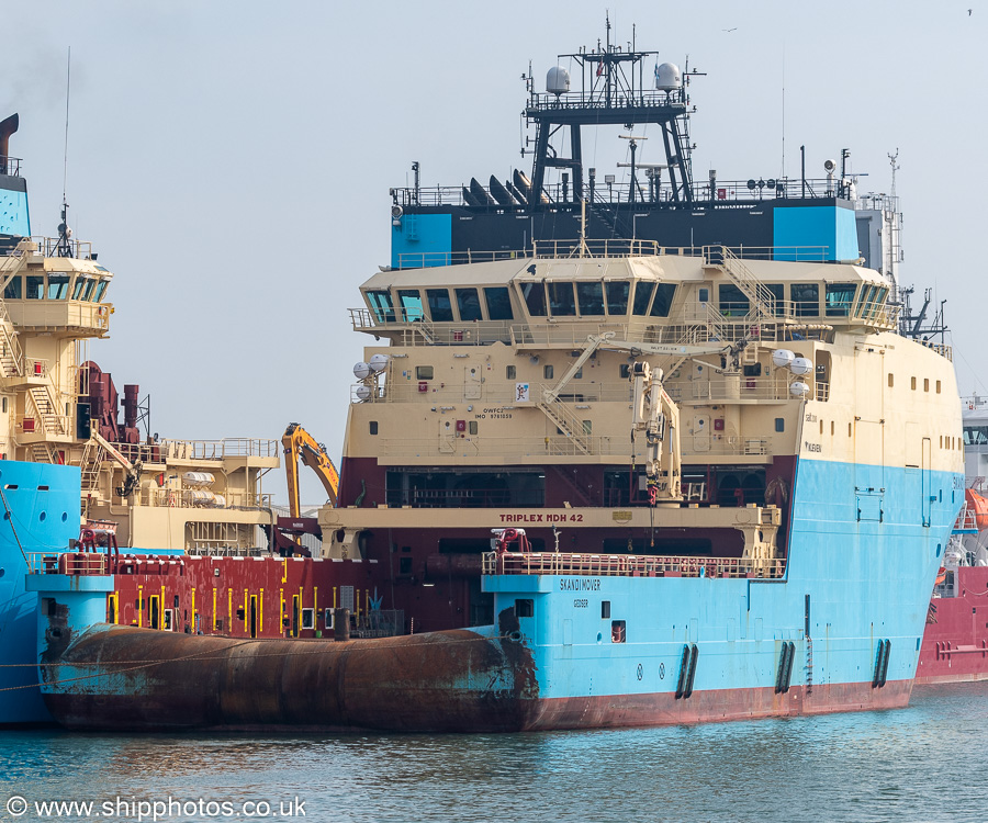 Photograph of the vessel  Skandi Mover pictured at North Quay, Montrose on 21st March 2025